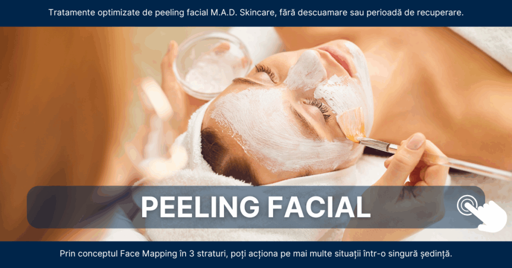 M.A.D. Skincare – tratament facial avansat din S.U.A., cu până la 9 etape personalizate pentru rejuvenare, hidratare și corectarea imperfecțiunilor tenului.