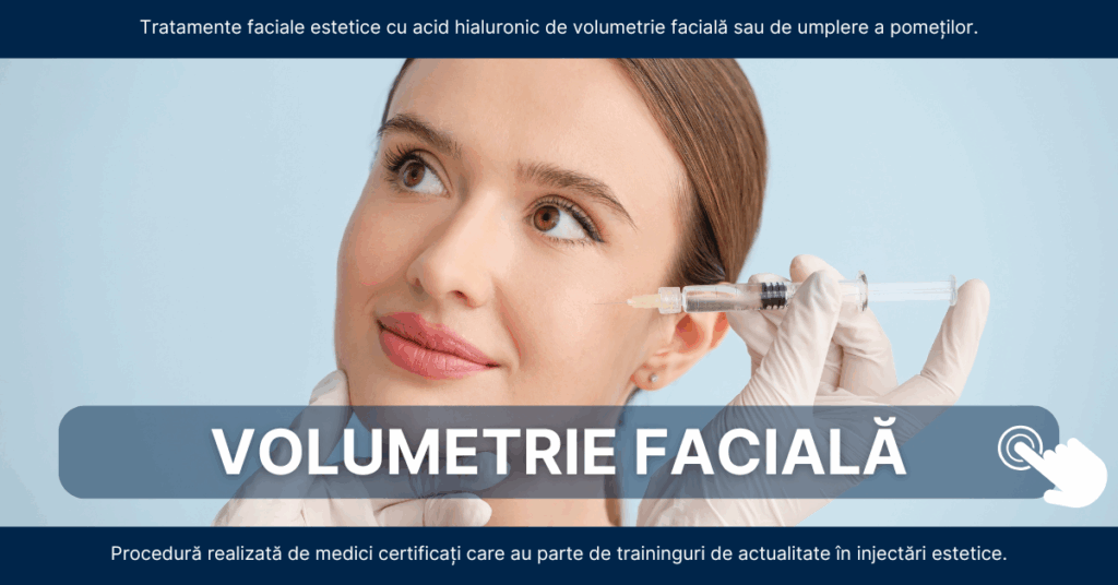 Volumetrie facială cu tehnici avansate – proporții echilibrate și armonie facială, prin injectări realizate de medici certificați internațional.